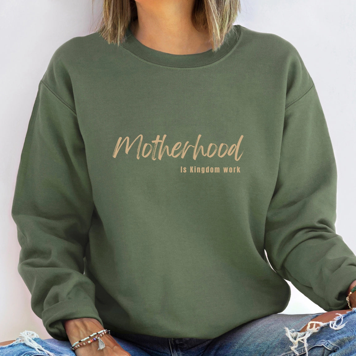 Motherhood is Kingdom Work crewneck
