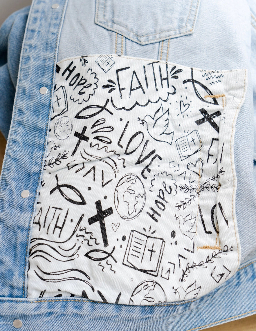 Friend in Jesus Denim Jacket-Adult