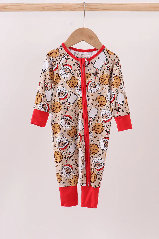 Santa, Milk and Cookies Jammies- Zippy