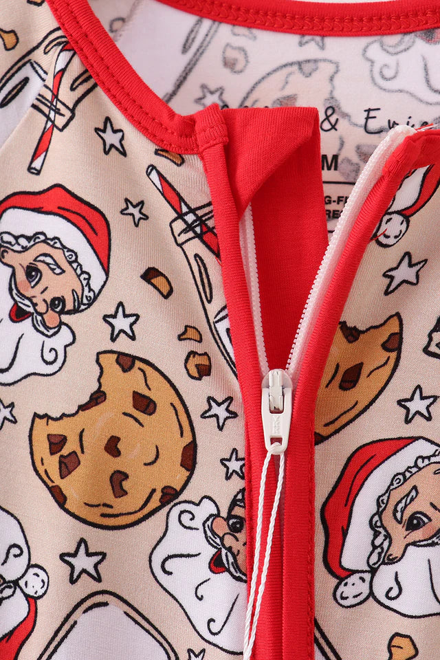 Santa, Milk and Cookies Jammies- Zippy