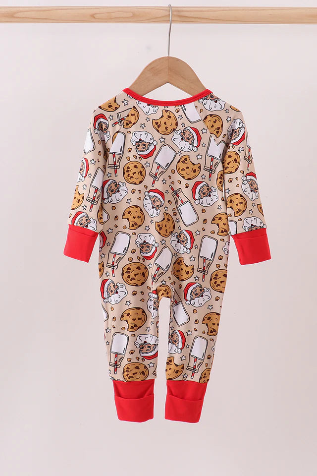 Santa, Milk and Cookies Jammies- Zippy