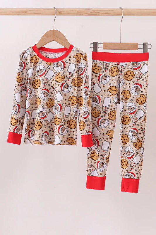 Santa, Milk and Cookies Jammies- Two Piece