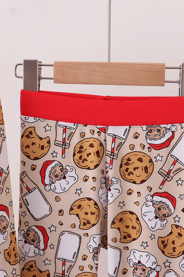 Santa, Milk and Cookies Jammies- Two Piece