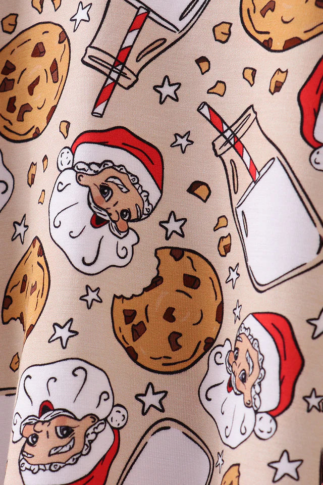 Santa, Milk and Cookies Jammies- Two Piece