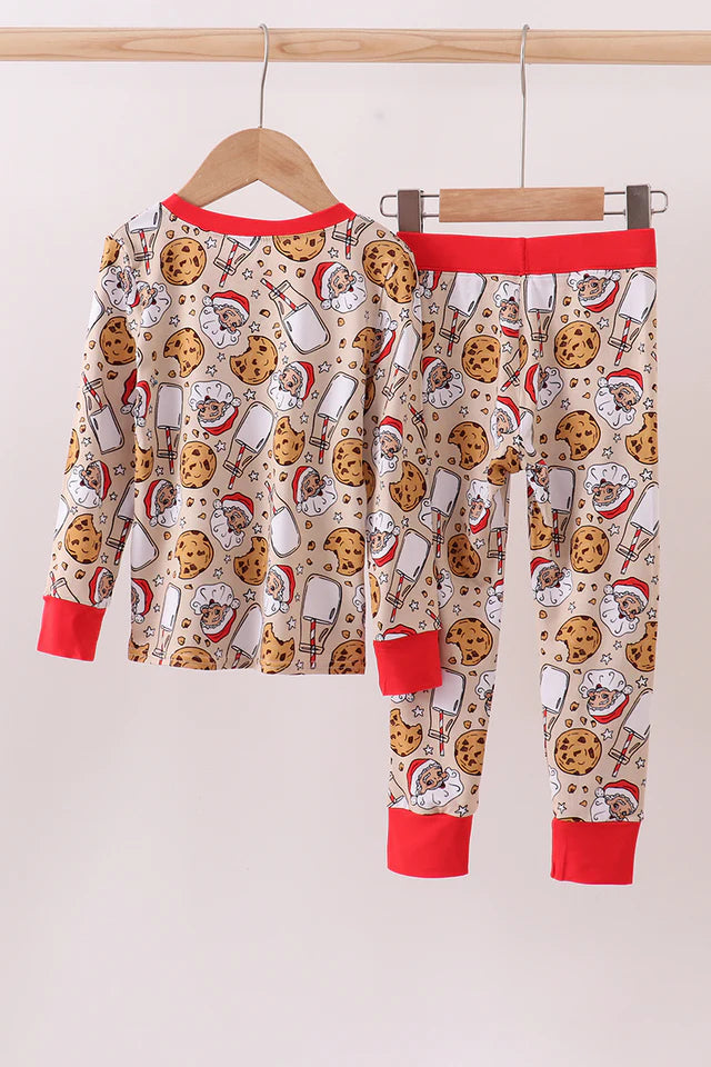Santa, Milk and Cookies Jammies- Two Piece
