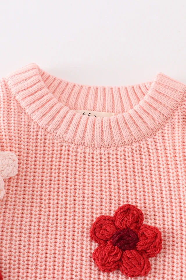 Floral Hand Embroidery Sweater