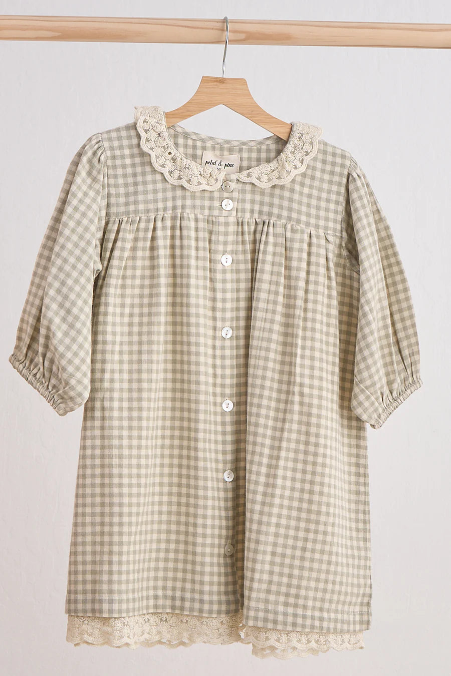 Gingham Lace Dress