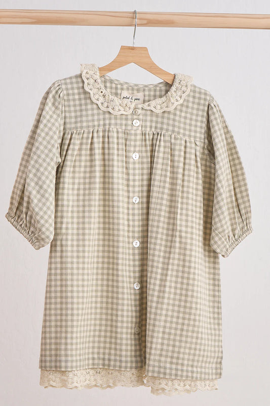 Gingham Lace Dress