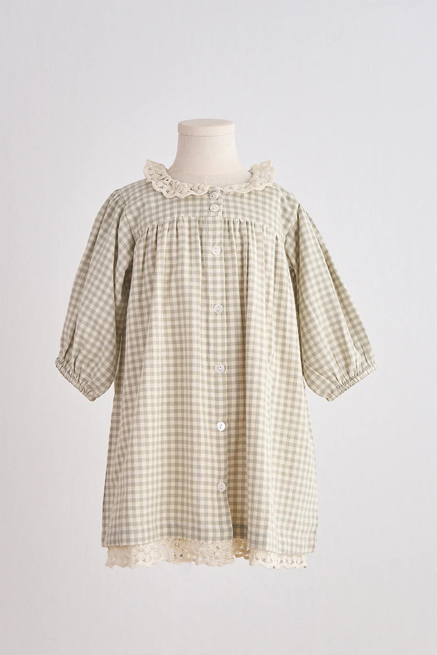 Gingham Lace Dress