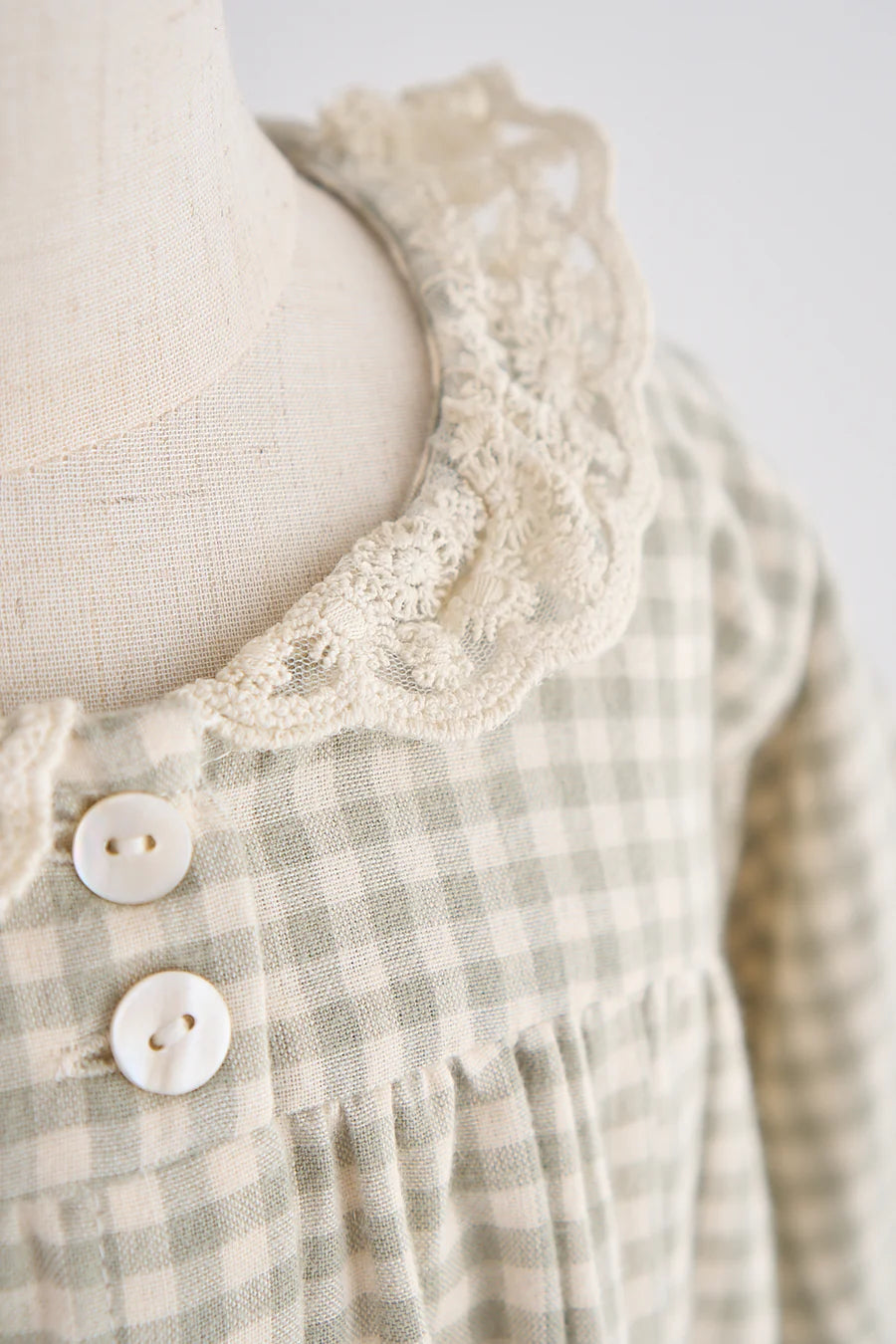 Gingham Lace Dress