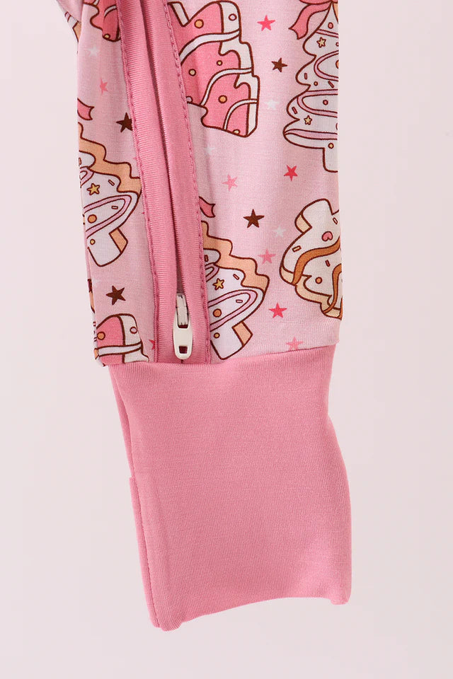Pink Trees Christmas Jammies- Zippy
