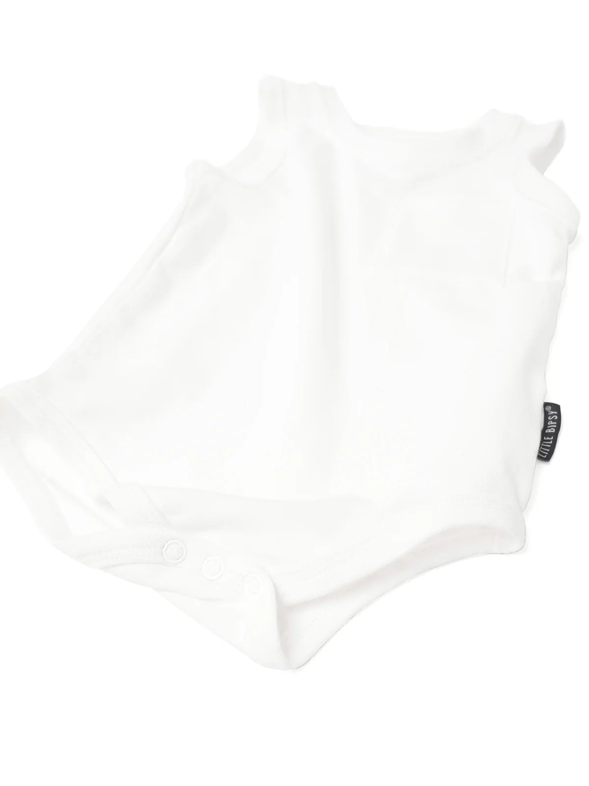 Little Bipsy Tank Onesie- White