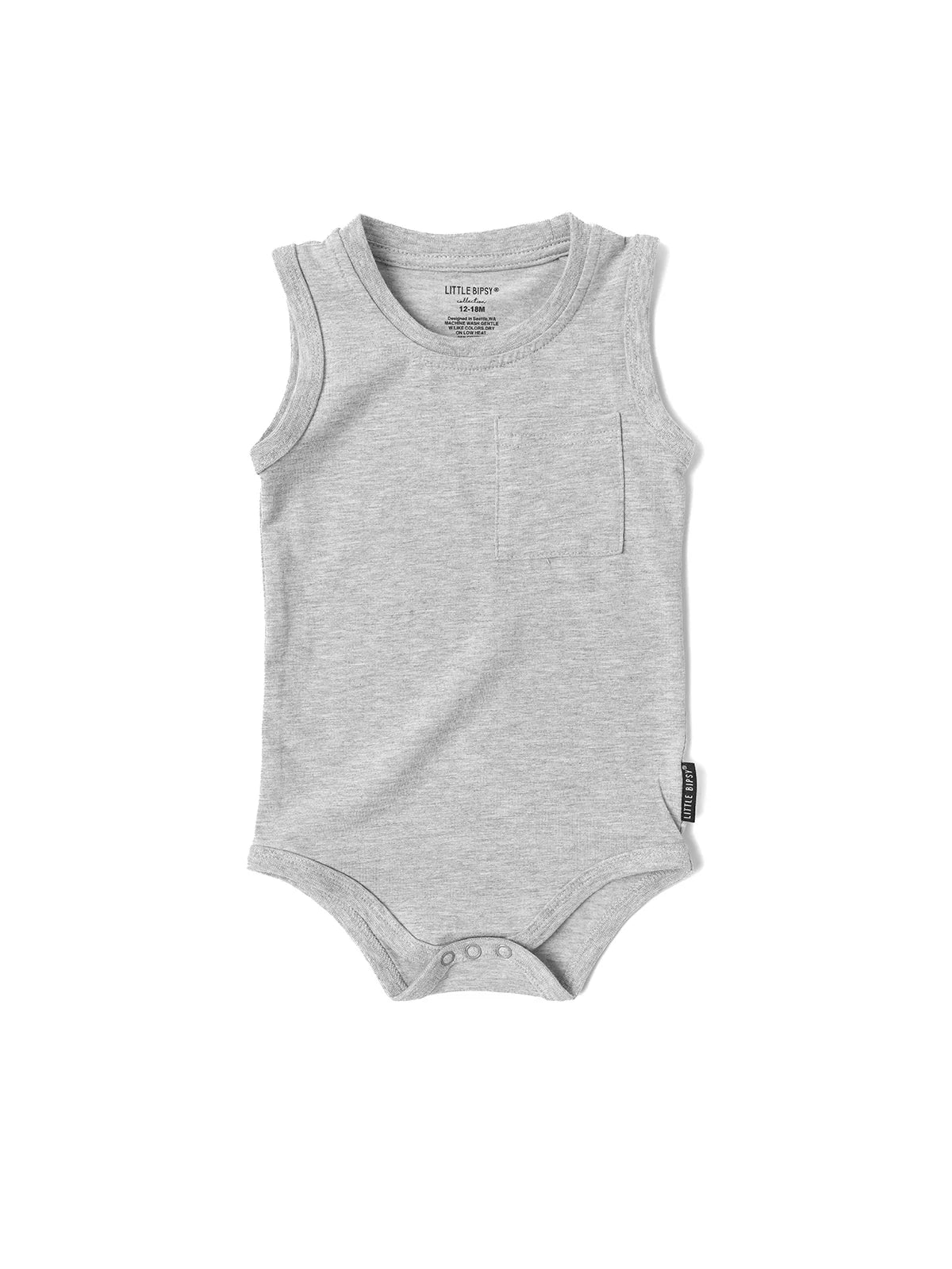 Little Bipsy Tank onsie- Gray