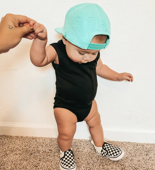 Little Bipsy Tank Onesie- Black