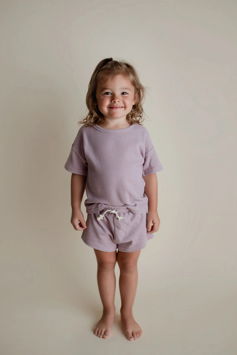 Waffle Knit set- Lilac