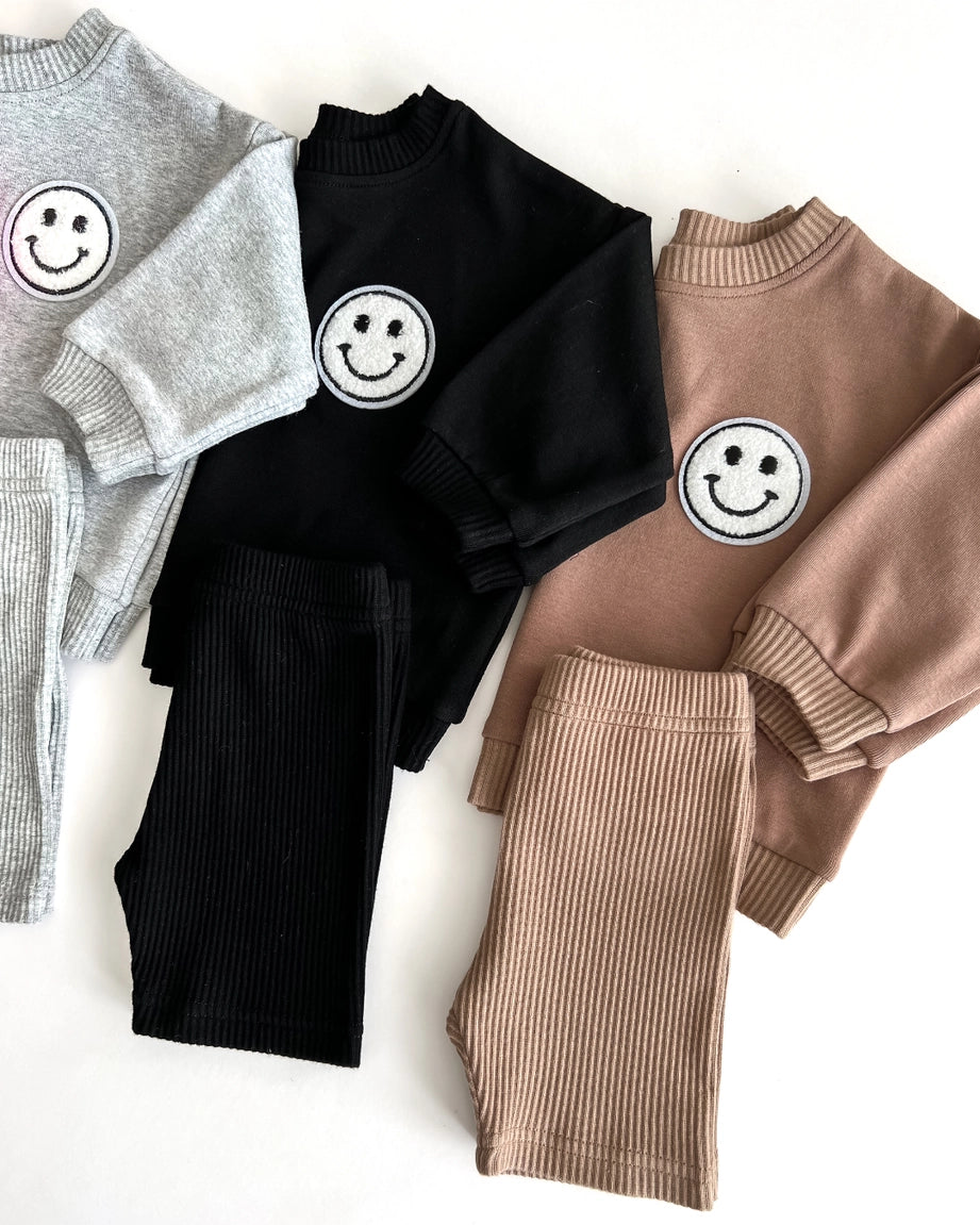 Smiley Biker Set- Mocha