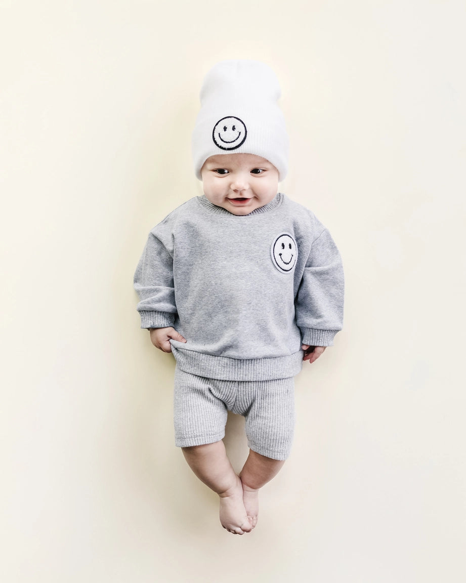 Smiley Biker Set- Gray
