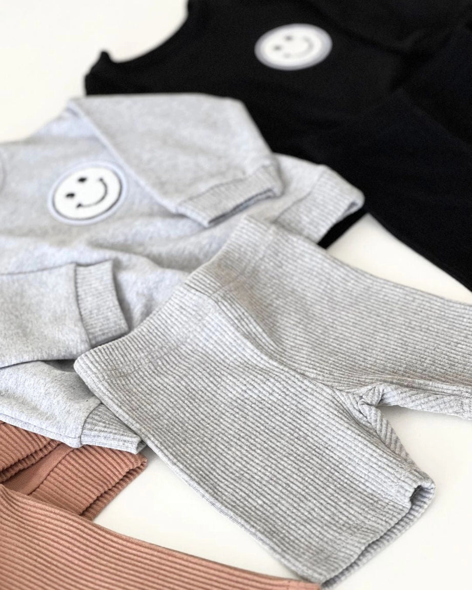 Smiley Biker Set- Gray