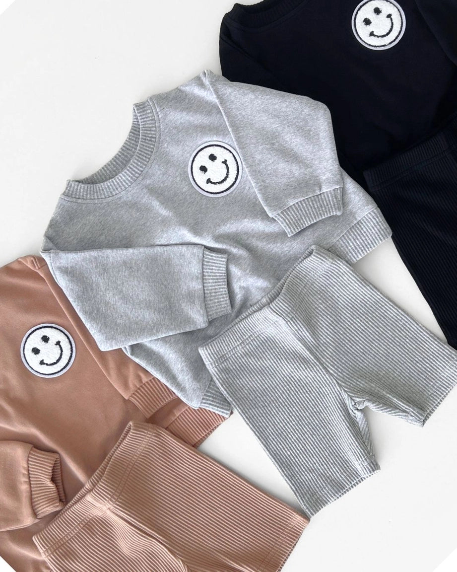 Smiley Biker Set- Gray