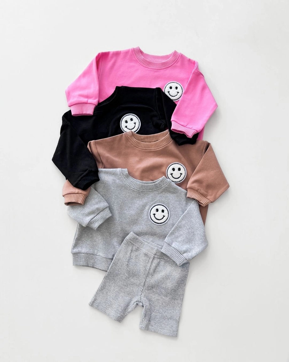 Smiley Biker Set- Gray