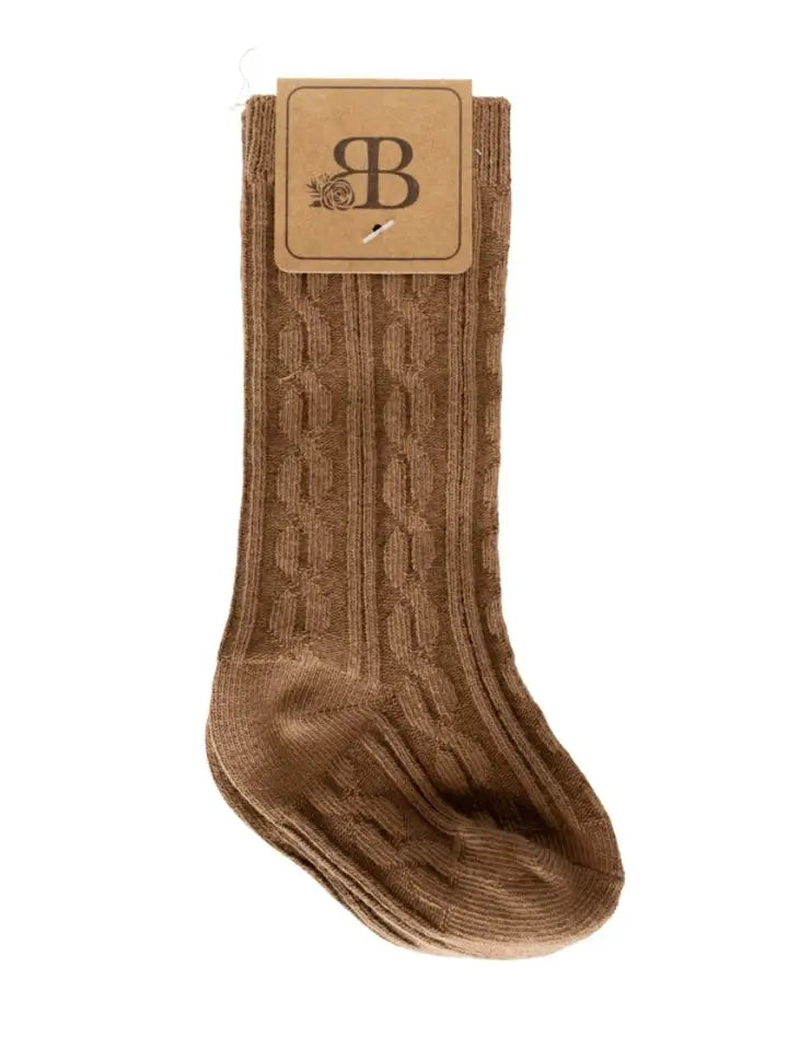Cable Knit Knee Highs