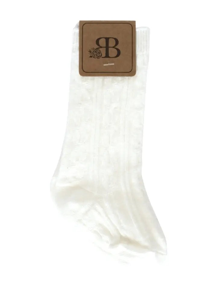 Cable Knit Knee Highs