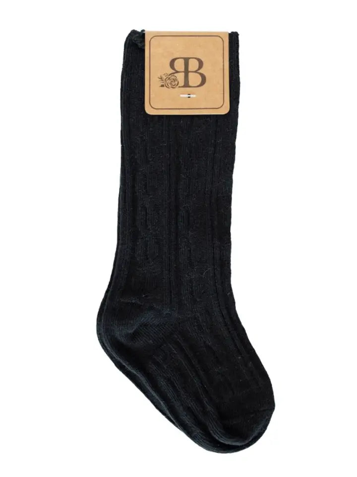 Cable Knit Knee Highs