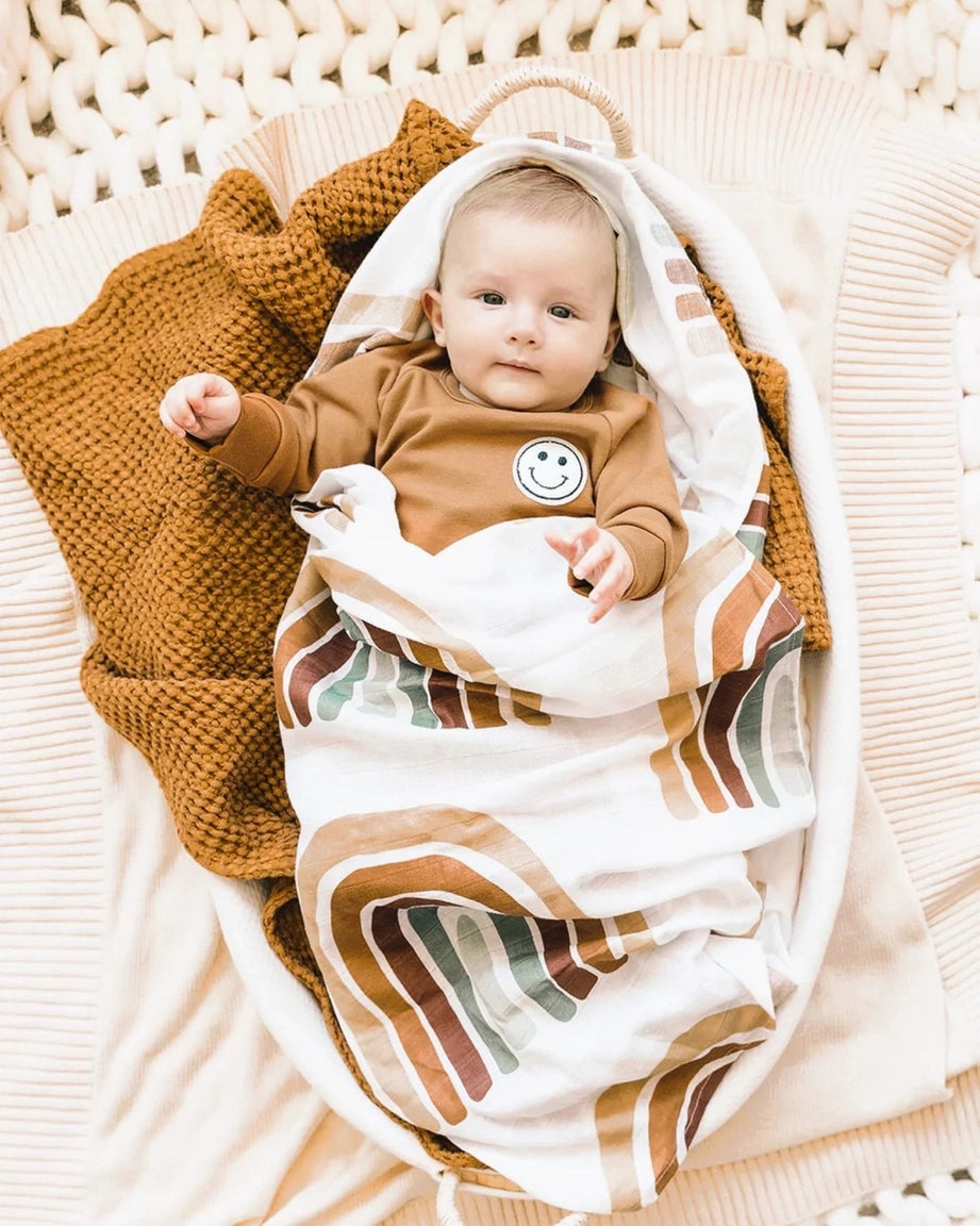 Muslin Rainbow Blanket