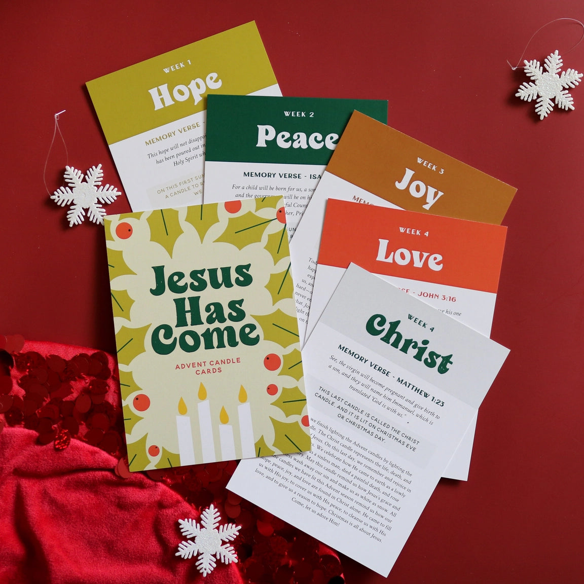 Advent Candle Card Set