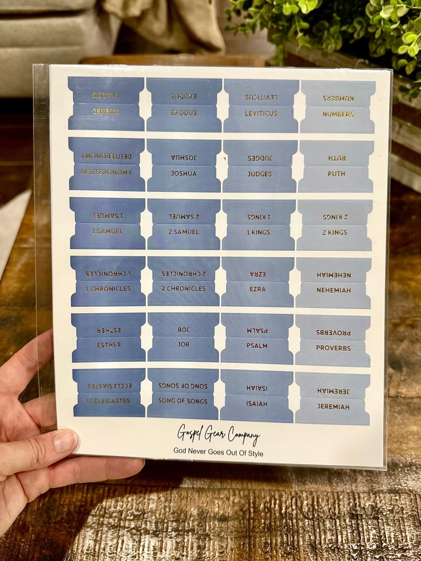 Gold Foil Bible Tabs- Ocean Breeze