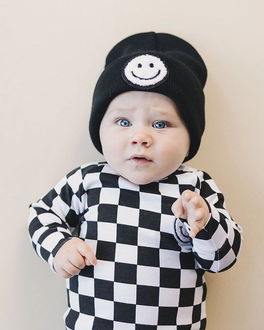 Smiley Beanie- Black