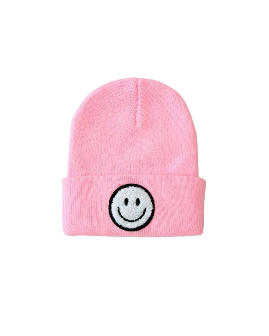 Smiley Beanie- Pink