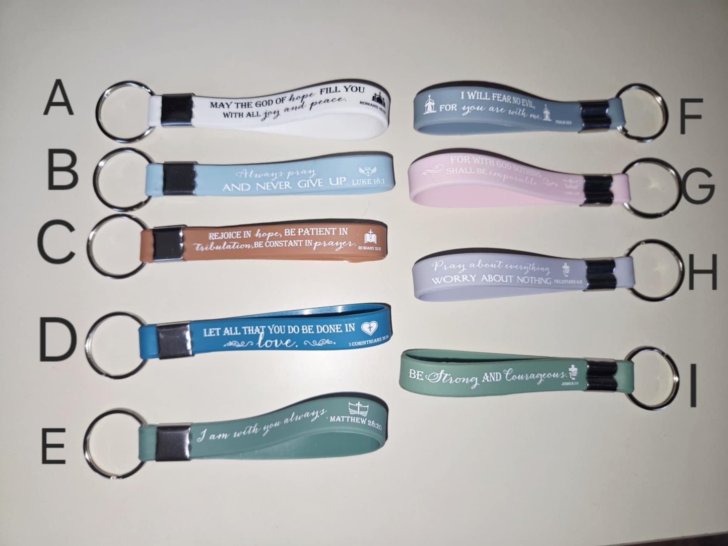 Bible Verse Keychains