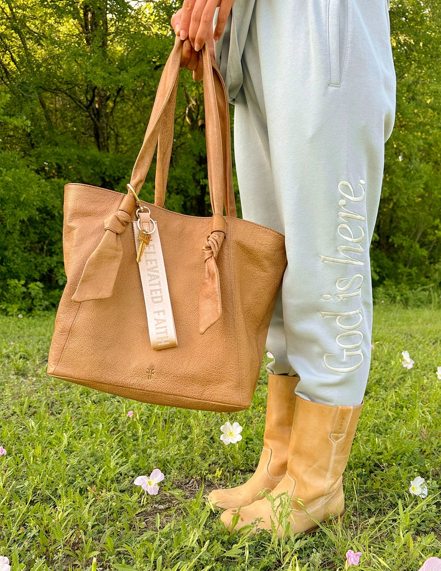 Elevated Faith Keychain- Sandstone