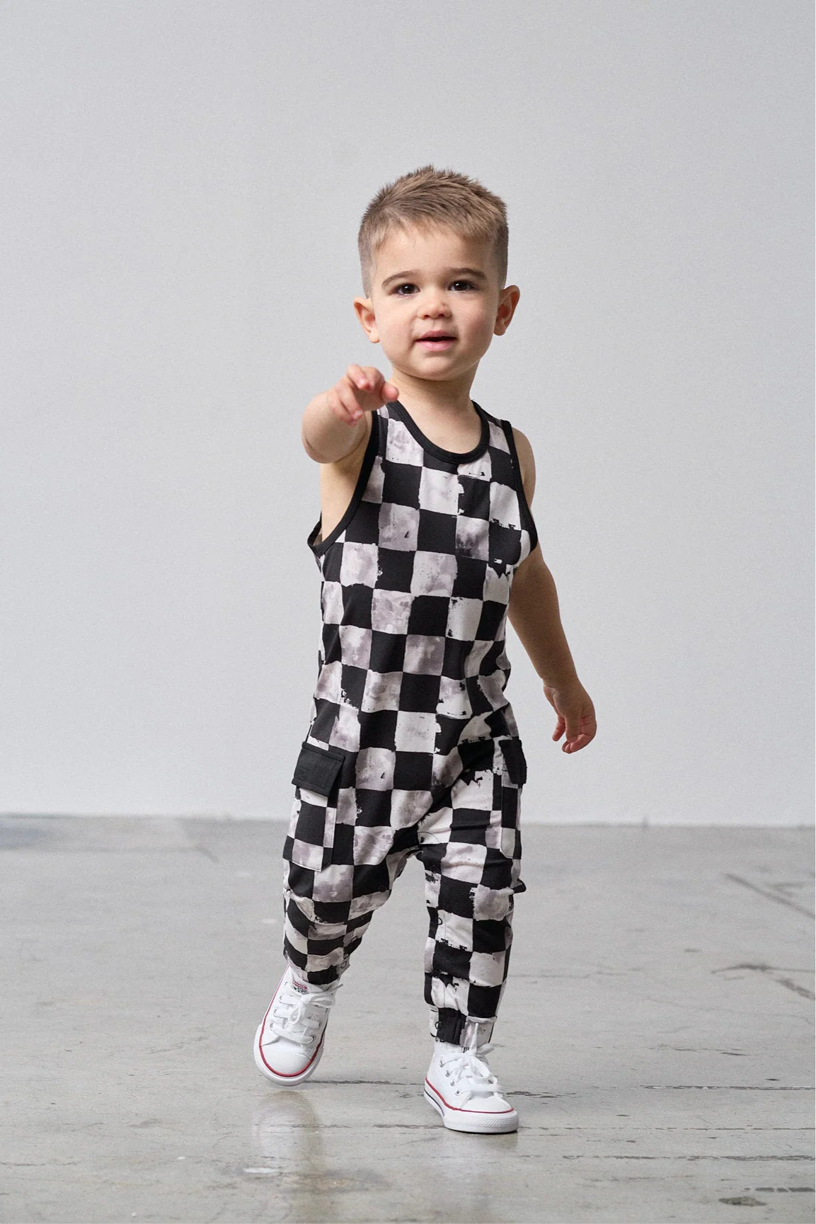 Little Bipsy Checkered Romper