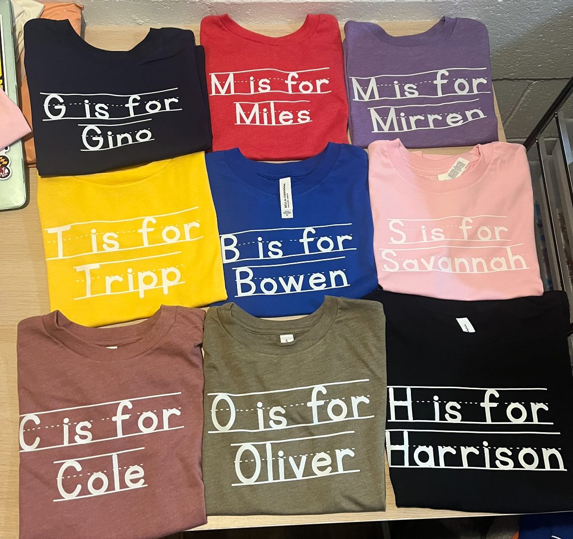 ***PREORDER***Alphabet Tees