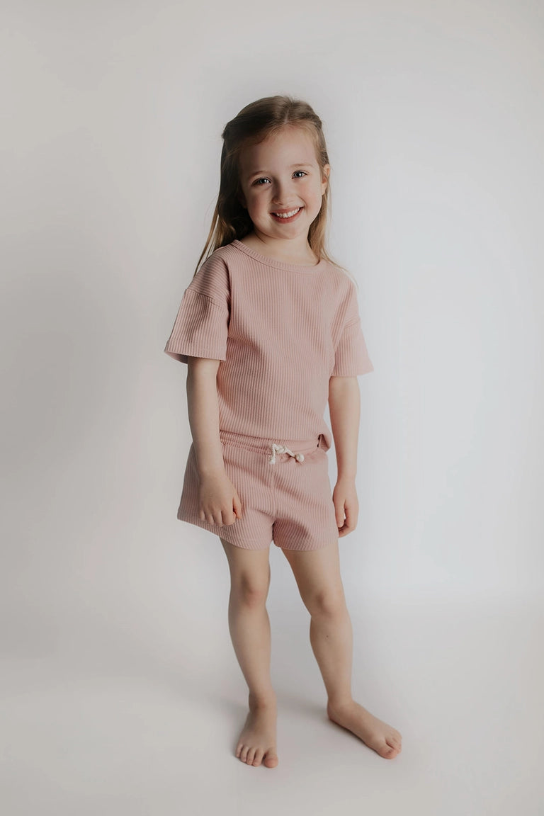 Waffle Knit set- Pink