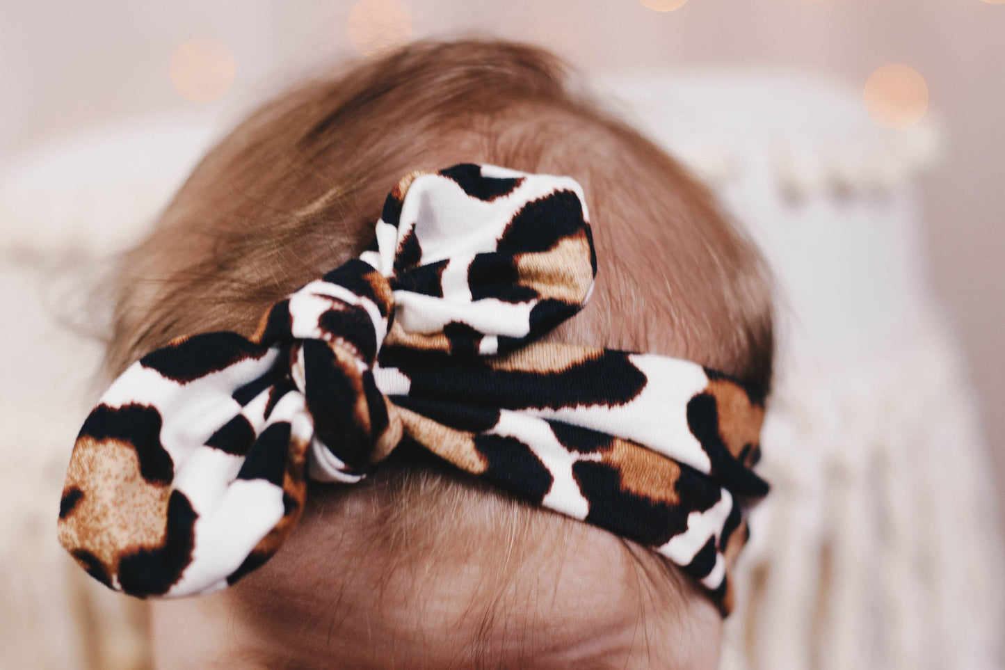 Cheetah knot bow headband