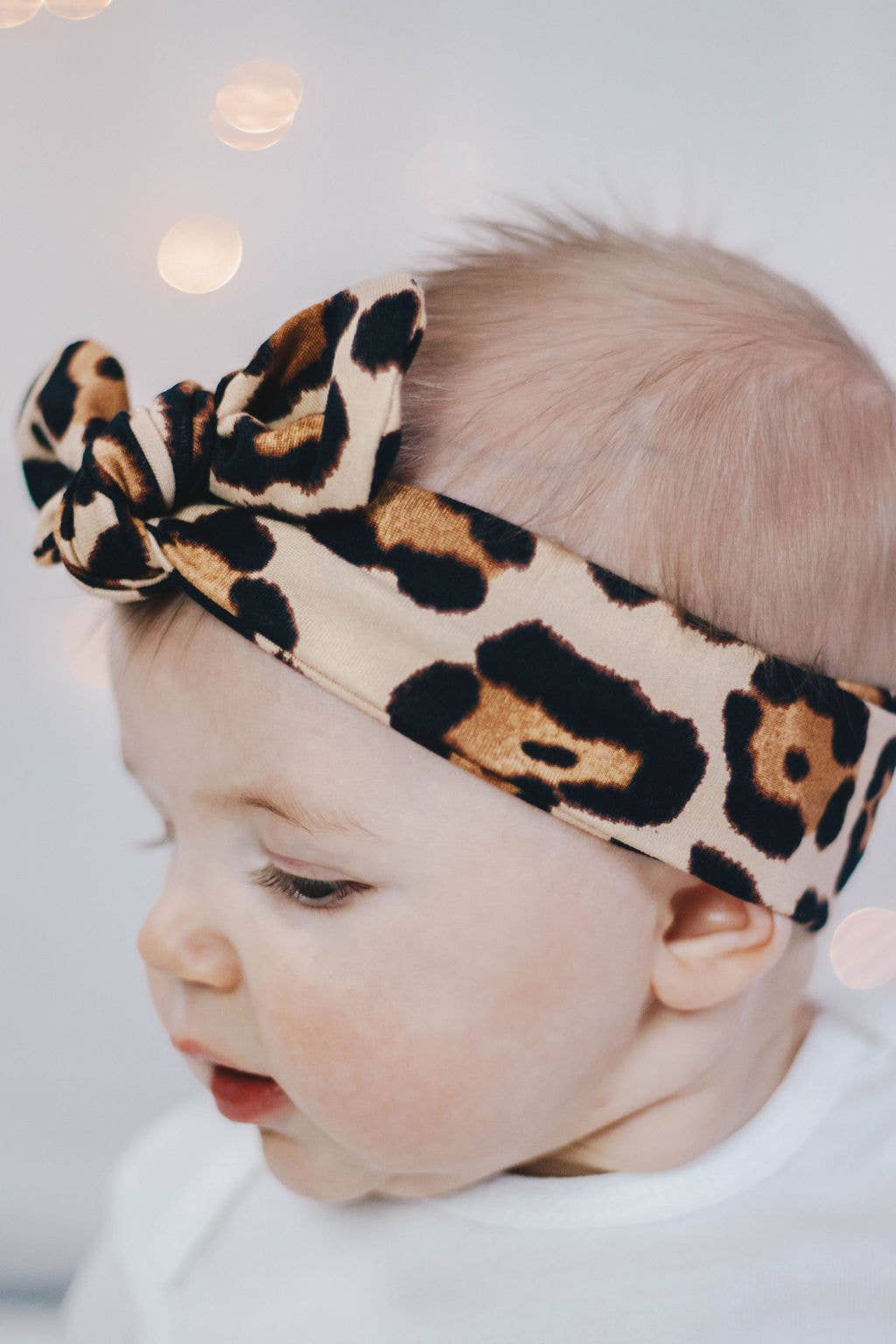 Cheetah knot bow headband