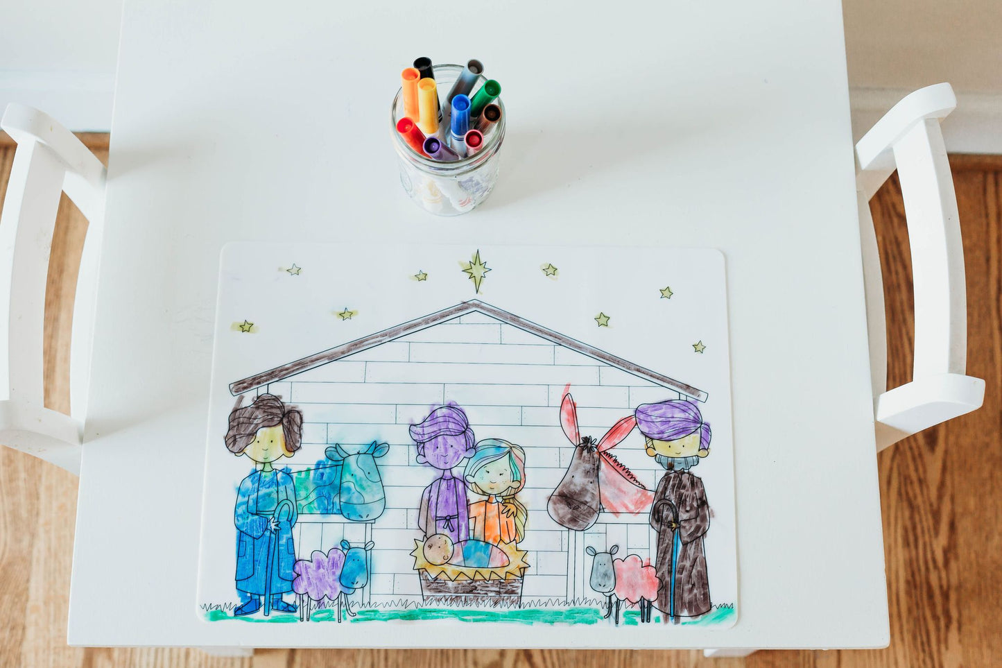 Nativity Coloring Mat