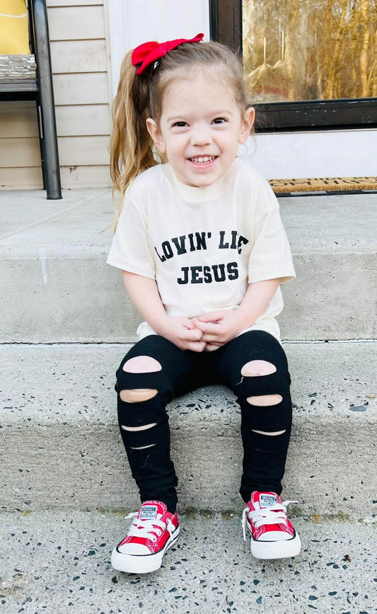Distressed leggings