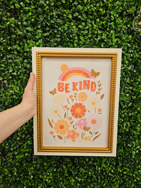 Be Kind framed picture