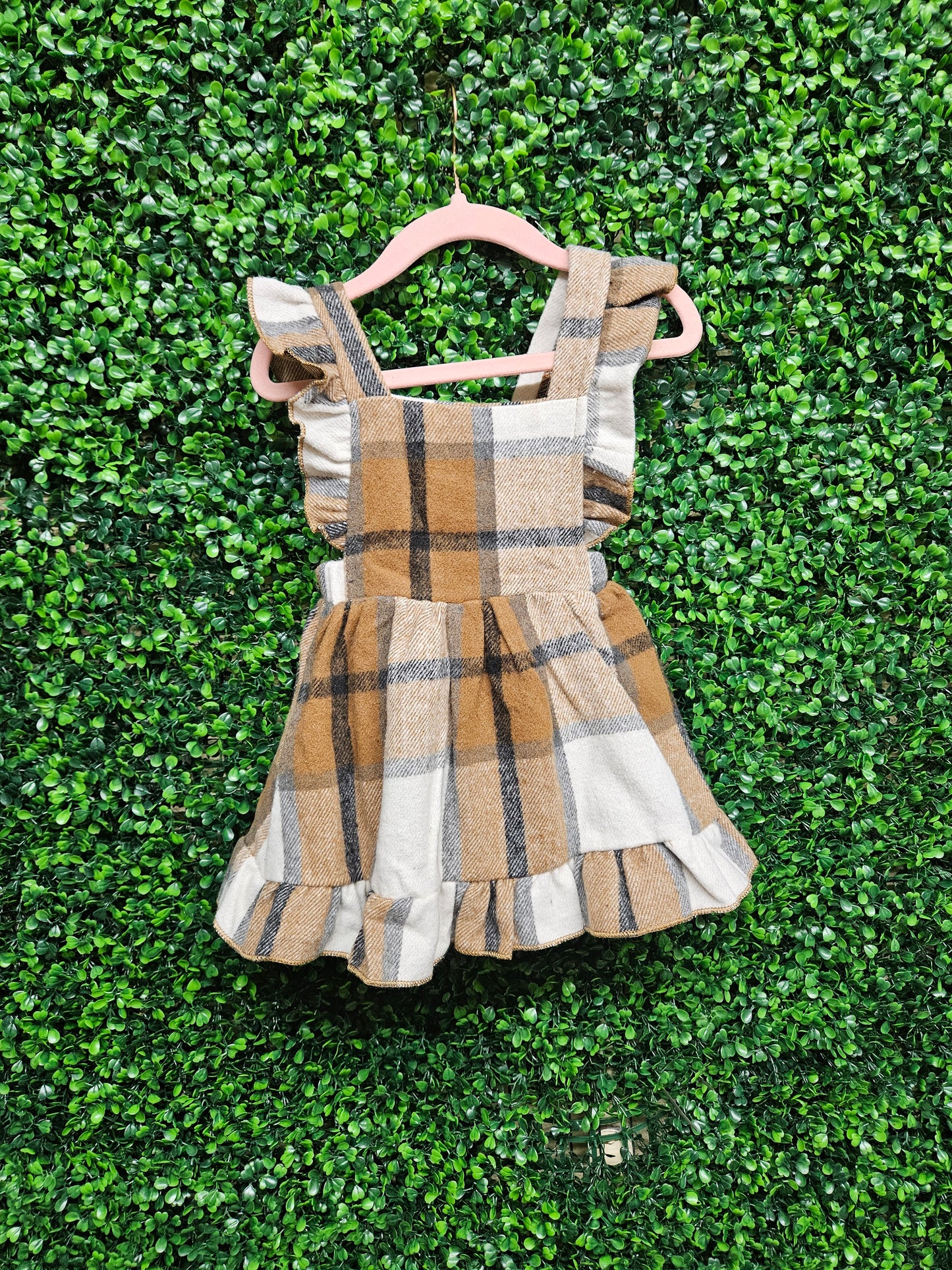 Heather Plaid Suspender Dress