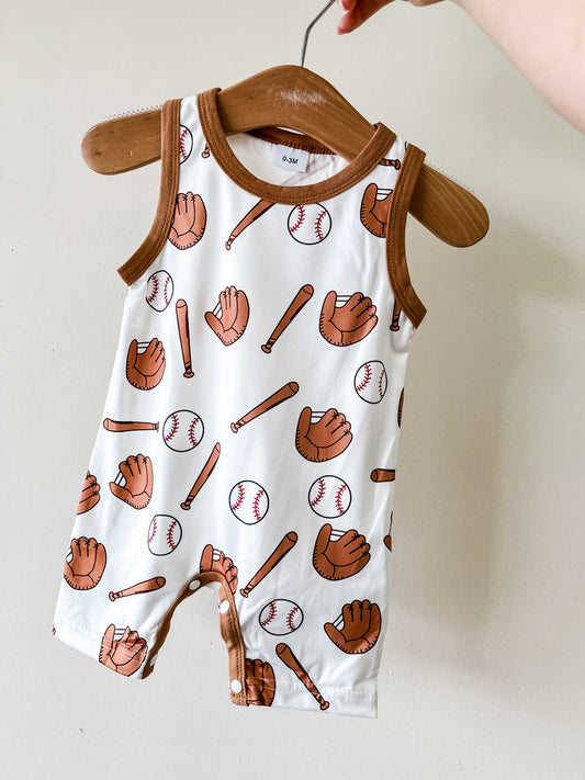 Baseball Tank Romper