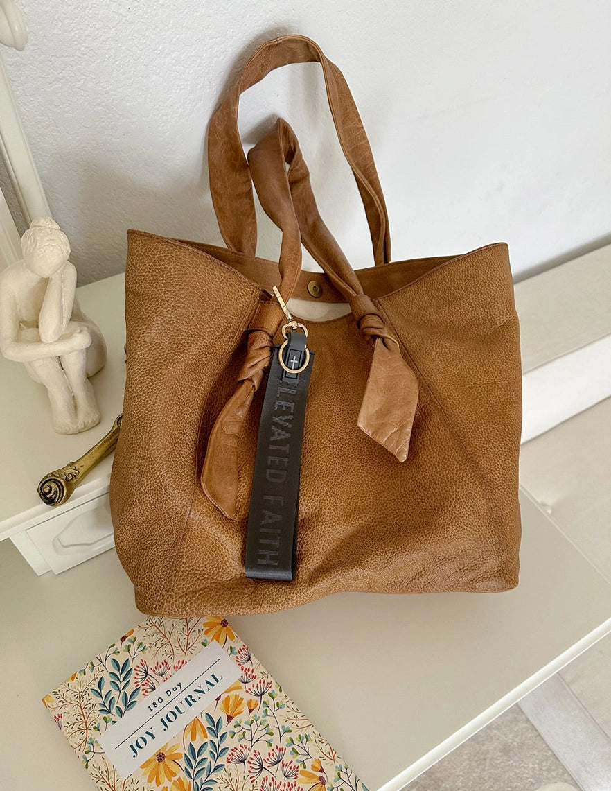 Elevated Faith Keychain- Black