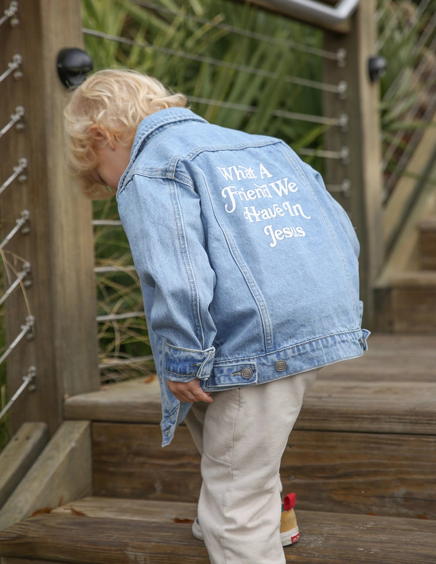Friend in Jesus Denim Jacket- Kids