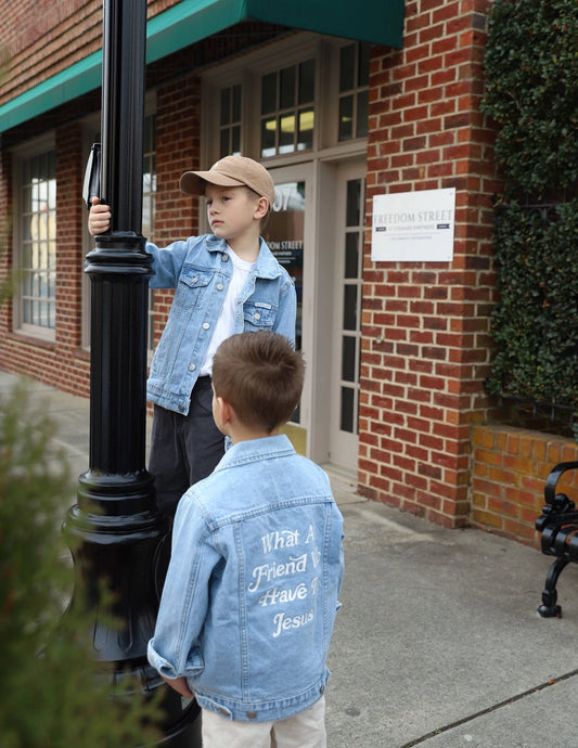 Friend in Jesus Denim Jacket- Kids