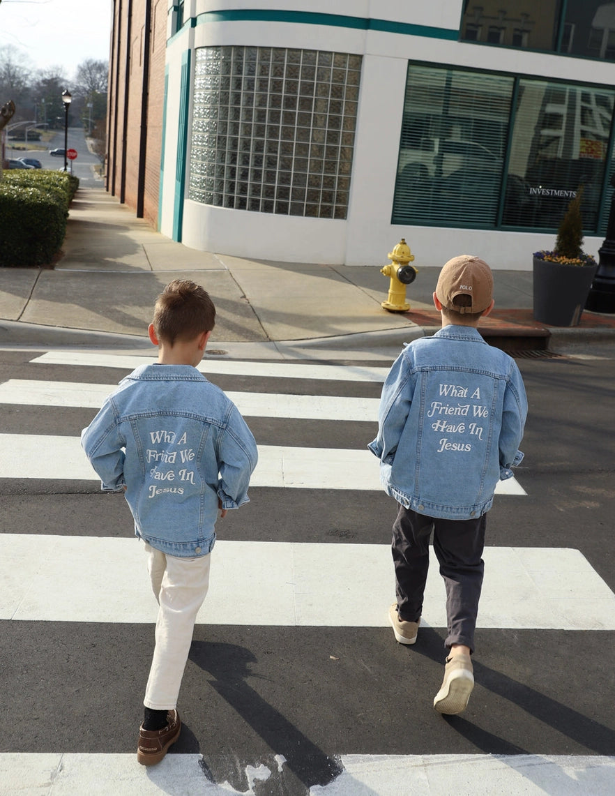Friend in Jesus Denim Jacket- Kids