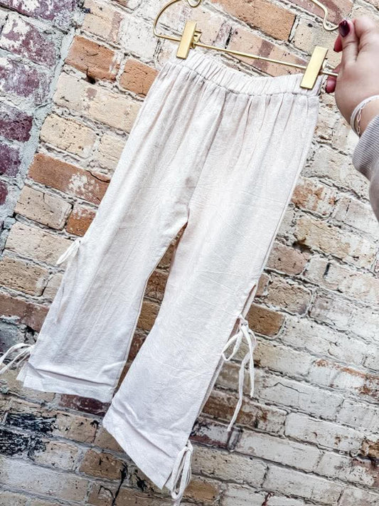 Linen Bow Pants