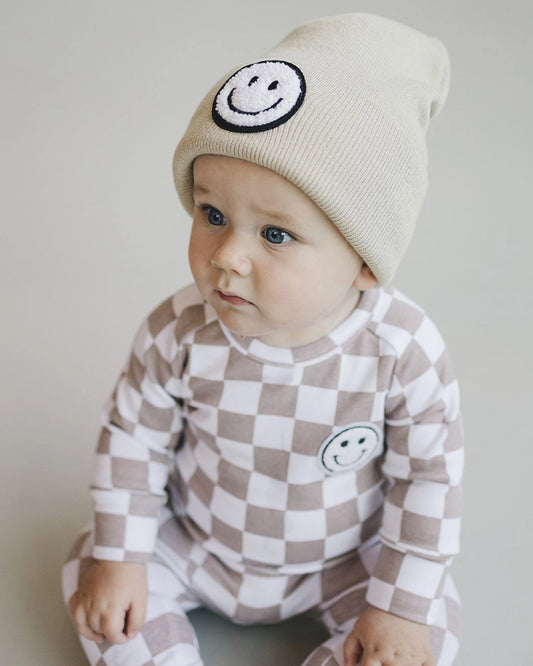 Smiley Beanie- Beige